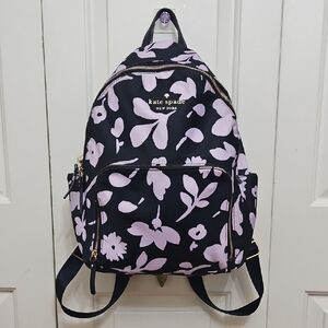 Kate Spade Watson Lane Baby Hartley Nylon Leather Floral Backpack